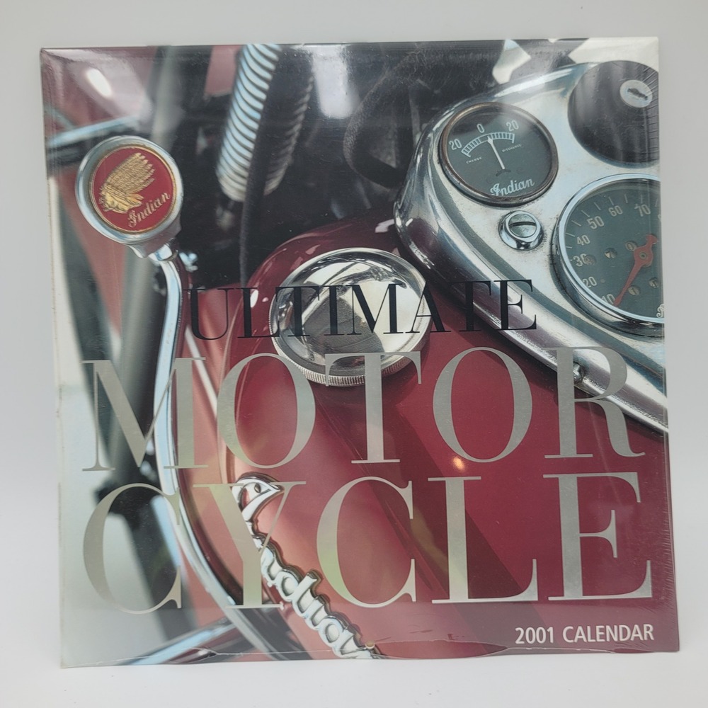 Vintage Ultimate Motorcycle 2001 Wall Calendar Sealed DK Harley Indian Ducati